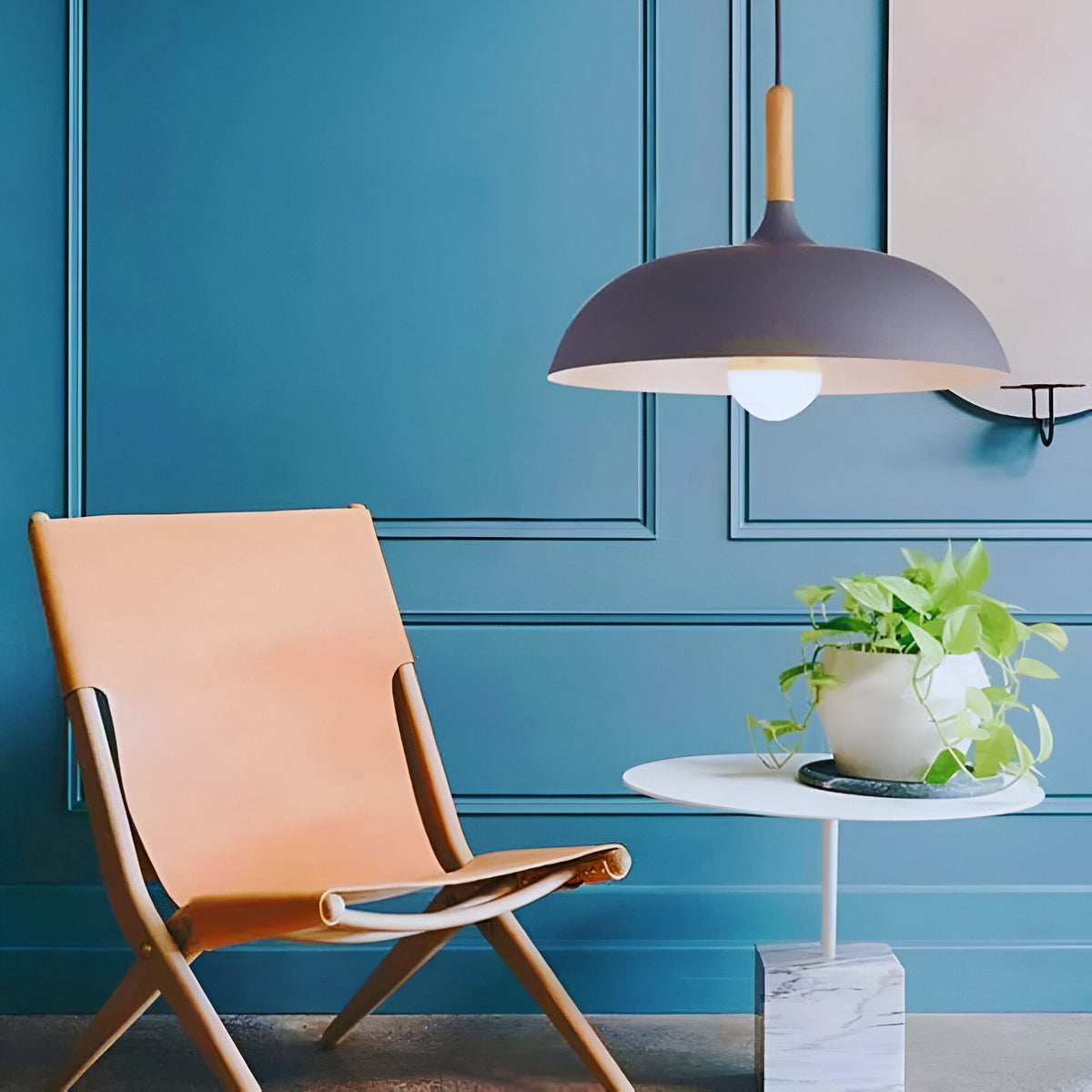 Wood and Iron Drop Light 14-24 Inches Diameter for Kitchen Island Dining Table Modern Minimalist Fixture E27 Socket Cord Height Adjustable