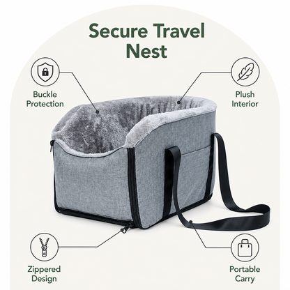 Ortekor Buckle-Secure & Portable Polyester Pet Car Seat