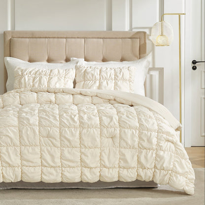 Ortekor Cozy Bliss | King Comforter Set with 3D Bubble Texture | Soft & Lightweight for Year-Round Comfort