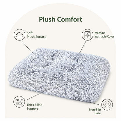 Ortekor Plush Lined Polyester Fill Dog Bed (Removable Cover)