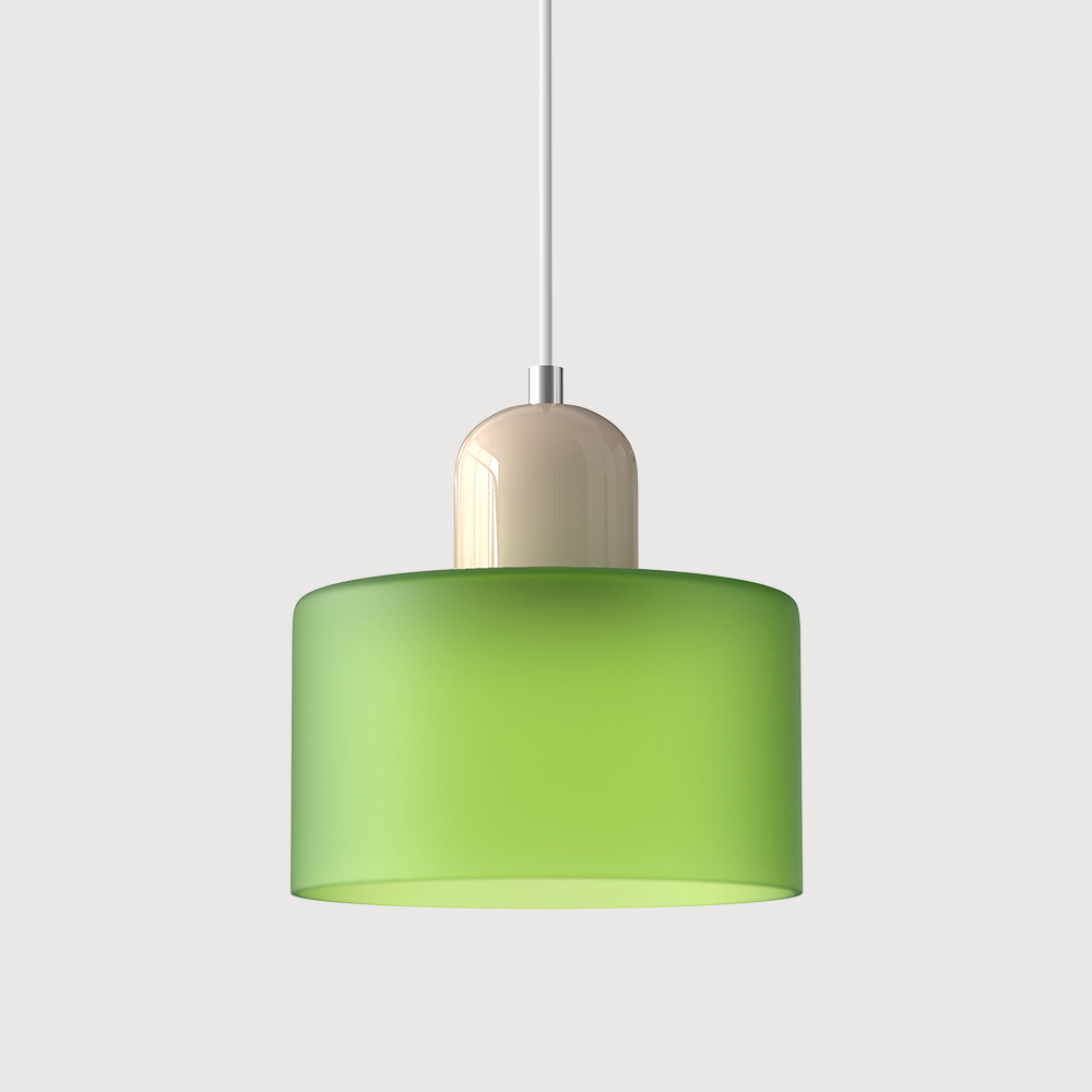 Glass Pendant Light Fixture with Adjustable Cord for Kitchen Island, Dining Room, and Living Room