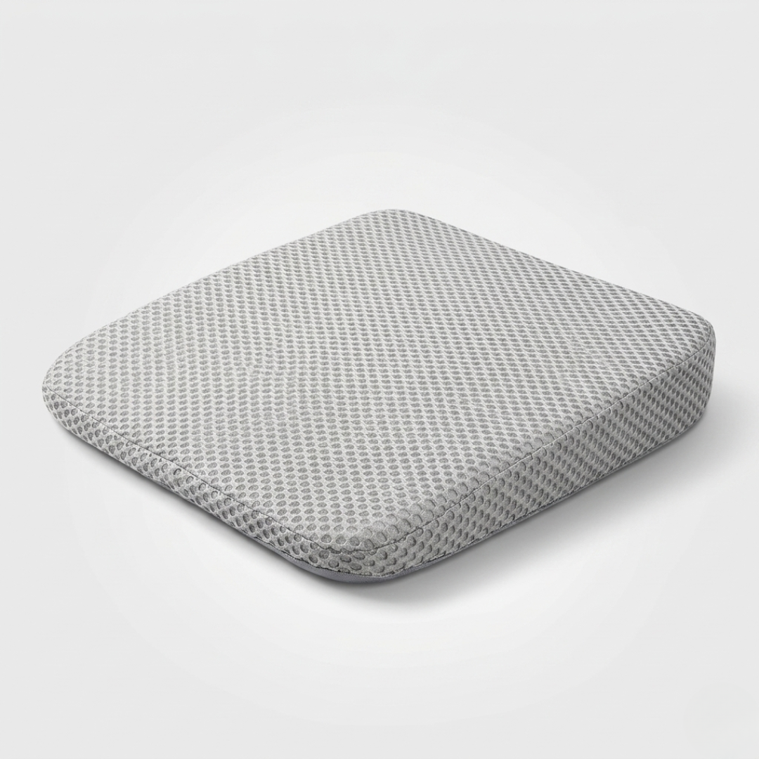 Elevated Car Seat Cushion with Airflow Honeycomb Design for Driver Comfort & Posture Support