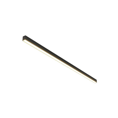 Linear LED Flush Mount Ceiling Light 47-inch Black Fixture for Bedroom Living Room Hallway Contemporary Minimalist Home Lighting