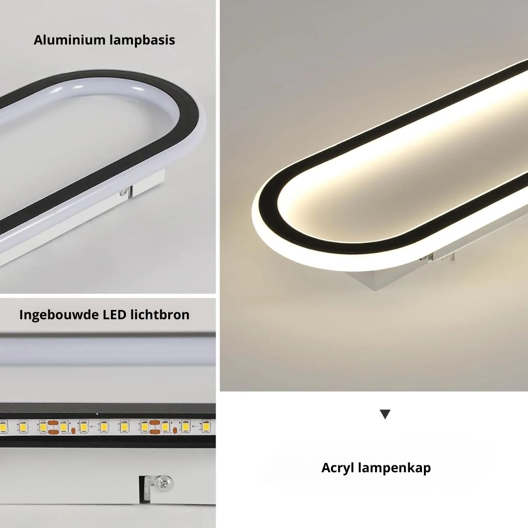 LED Flush Mount Hallway Light Oval Shape Low Profile for Bedroom Living Room Kitchen 12-24 Inch Adjustable Color Temperature Indoor