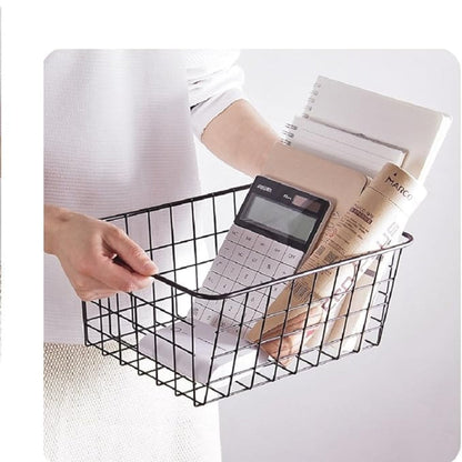 Daxon Storage Basket - Durable Iron, Compact Design