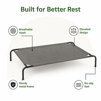 Ortekor Cooling Breathable Mesh Elevated Dog Bed