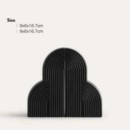 Peregrine Modern Bookends - Cloud-Shaped Ceramic, Nordic Design