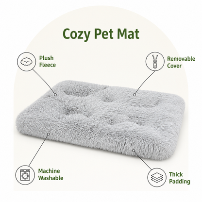Ortekor Thick Fleece Lined & Washable Pet Mat (Removable Cover)