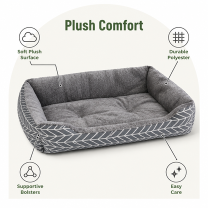 Ortekor Plush Polyester Winter Warm Dog Bed (Multiple Sizes)