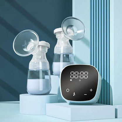 Rechargeable Electric Breast Pump with Dual Bottles for Nursing Mothers – 3 Pumping Modes, Quiet Motor, USB Power Supply
