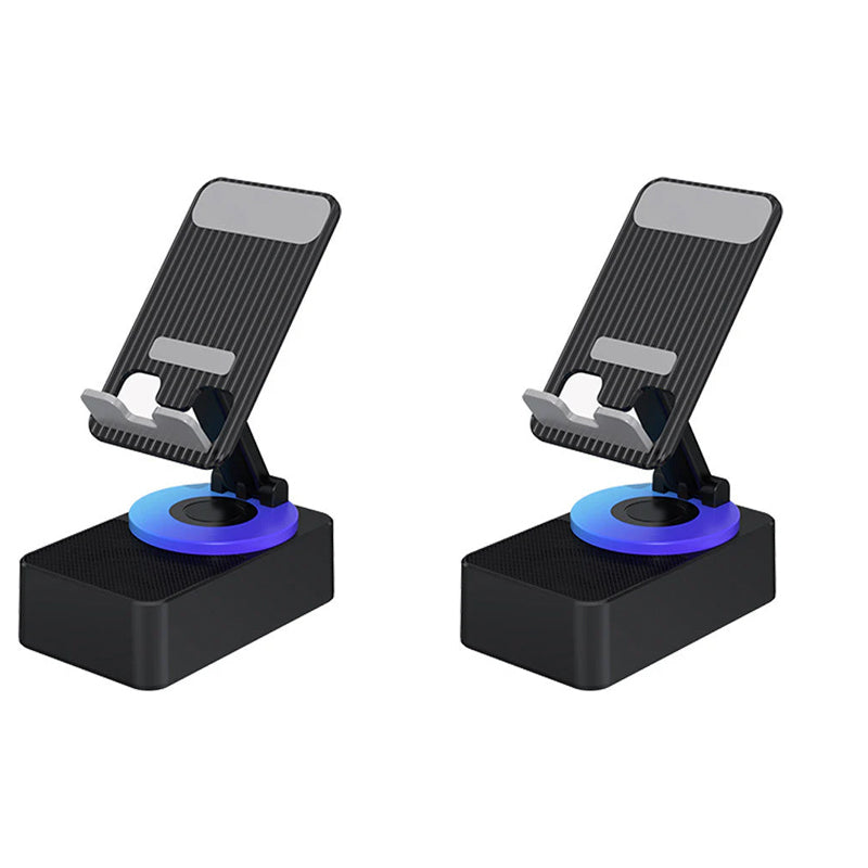 Rotating Wireless Speaker Phone Stand with 40mm Subwoofer & 360° Swivel for Smartphones & Tablets