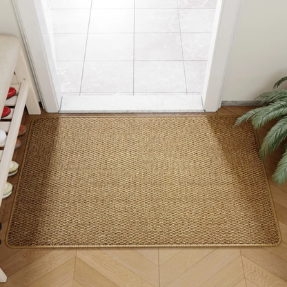 Indoor Outdoor Jute Look Doormat with Non-Slip Backing for Entryway Hall Porch Patio Balcony Veranda