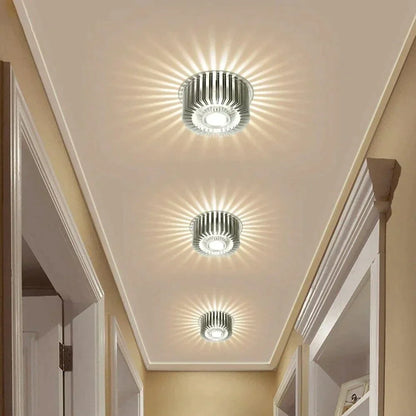 Recessed LED Spotlight 3W Aluminum Downlight for Hallways Bedrooms Kitchens Accent Wall Sconce Modern Compact Ceiling Fixture Indoor