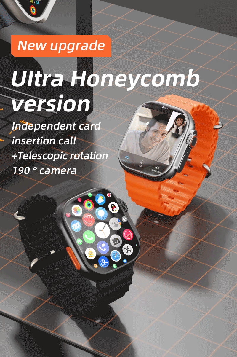 Android Smart Watch 4G with Rotating Camera, GPS Smartwatch with AMOLED Screen and SIM Card Slot, WiFi Watch Phone