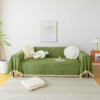 Elysian Sofa Blanket - Plush Chenille, Fade-Proof Comfort Throw
