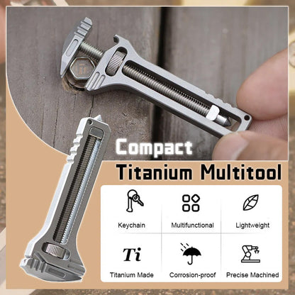 Compact Adjustable Wrench with Bottle Opener & Measurement Tool for Everyday Repairs, Home DIY, Camping & Outdoor Use – Zinc Aluminum