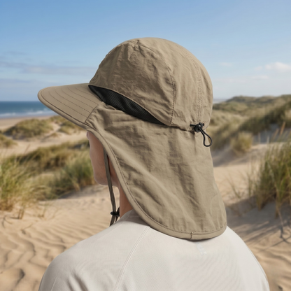 Wide-Brim Sun Hat with Full Neck Shield & UPF 50+ UV Protection for Men & Women – Quick-Dry Outdoor Headwear