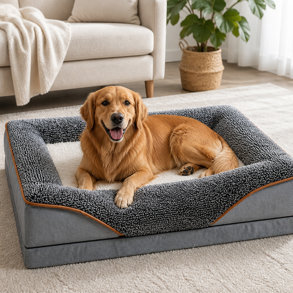 Ortekor Removable Washable Plush Bolster Bed