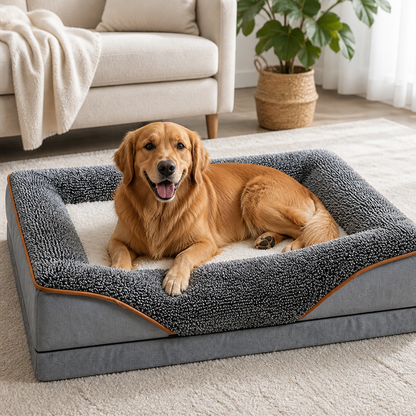 Ortekor Removable Washable Plush Bolster Bed