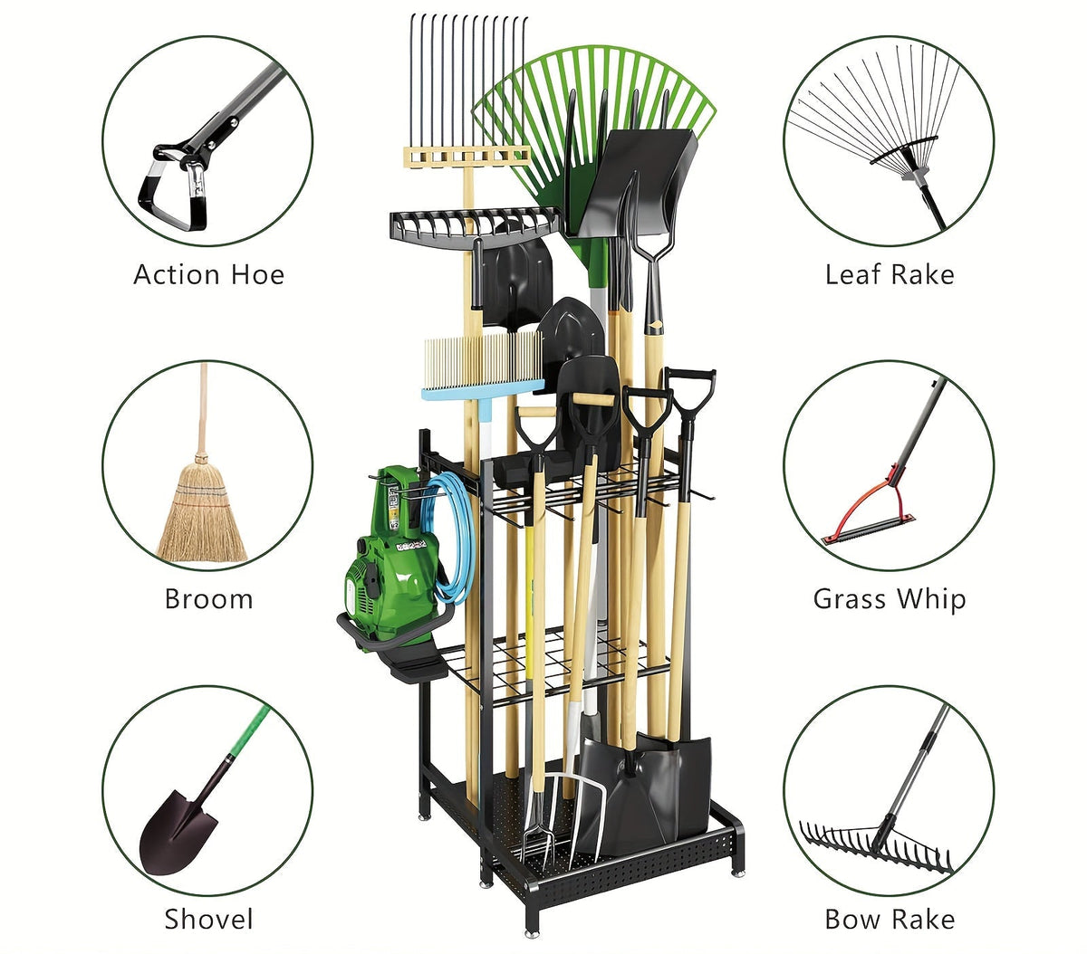 Sturdy Metal Tool Organizer for Outdoor Spaces
