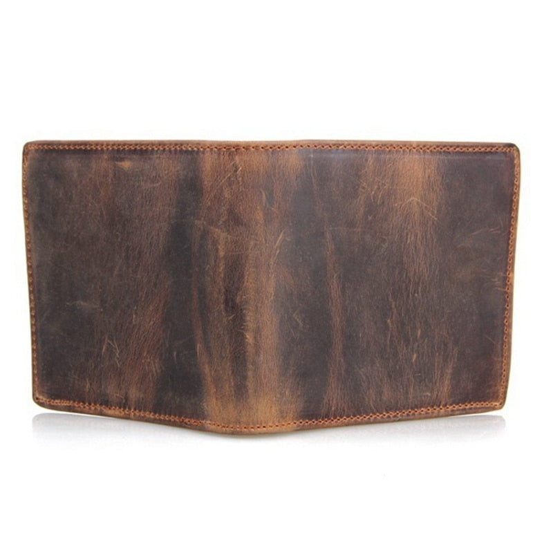 Genuine Cowhide Bifold Wallet for Men – Classic Style with RFID Protection & Card Slots