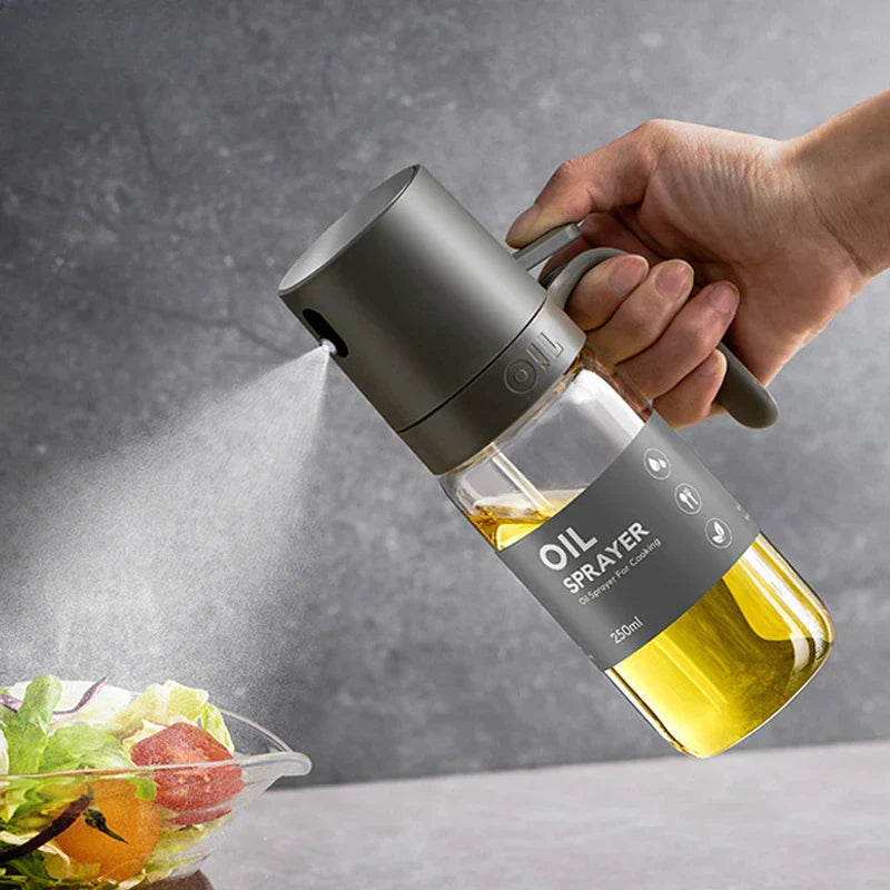 Heat-Safe Glass Oil Mister Bottle 8.5 fl oz Kitchen Cooking Spray Tool for Air Fryer Grill Salad Baking