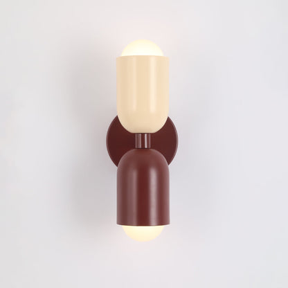 Metal Cylinder Wall Sconce Modern Accent Light for Bedroom Living Room Hardwired LED Indoor Fixture