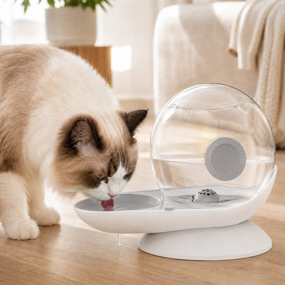 Ortekor 2.8L Gravity Pet Waterer for Cats & Small Dogs – No-Plug Auto Refill for Busy Homes