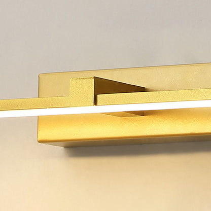 Hexagonal LED Vanity Light for Bathroom Mirror – Modern Linear Wall Mount Fixture in Gold, Black or White
