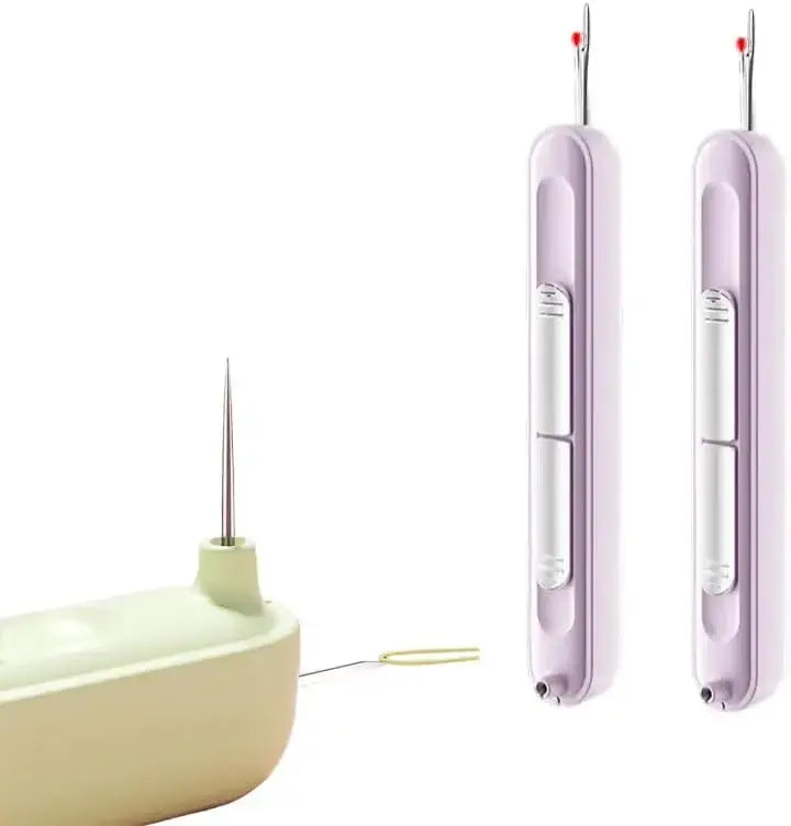 2-in-1 Sewing Helper with Threading Guide and Stitch Remover 4.1 inches Portable Craft Tool for Quilting Embroidery Alterations Mending Gree