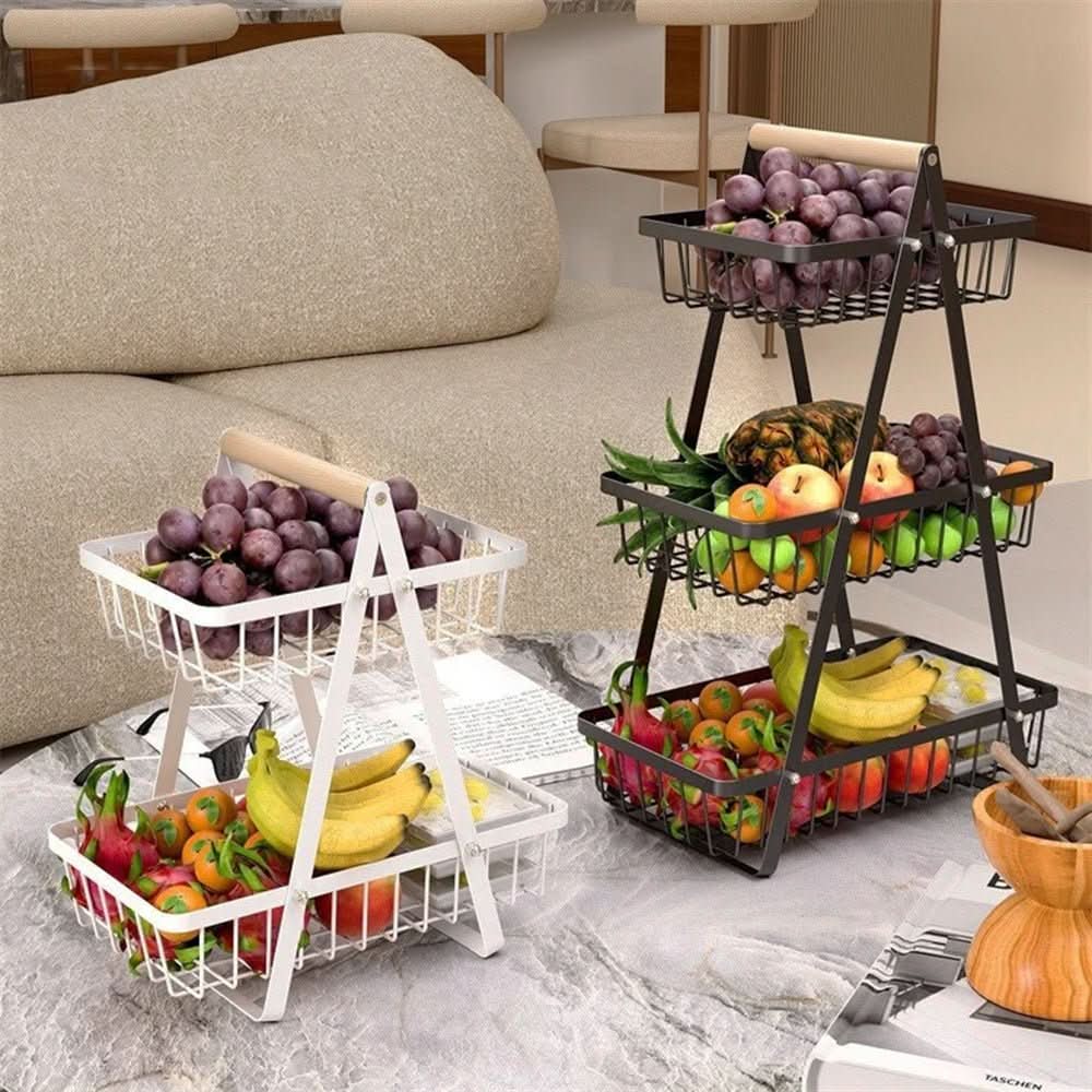 HARVESTTIER – 2-Tier Fruit Basket for Graceful Everyday Storage