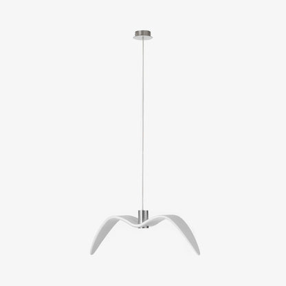 Sculptural Bird Ceiling Fixture with Adjustable Height LED Hardwired Suspension for Kitchen Islands Dining Tables Living Spaces in White or