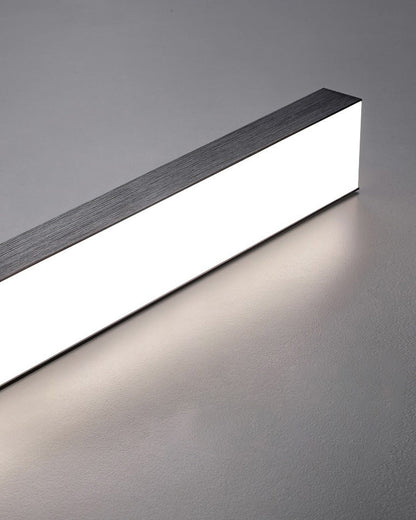 Suspended LED Strip Fixture for Countertop Islands – Dimmable Metal Bar Light with Remote in Matte or Gloss White – 39 to 102 in Adjustable