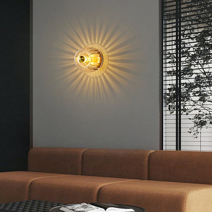 Hardwired Ceiling Light 6.3 Inch Gold Finish for Bedroom Living Room Hallway Bathroom Compact Wall Mount E14 E12 Base Compatible with LED In