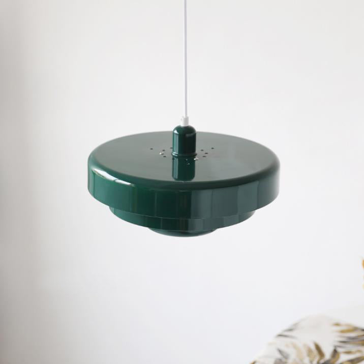 Hanging Ceiling Fixture 1-Socket Metal Shade Round Tiered Design Hardwired for Dining Room Kitchen Island Bar