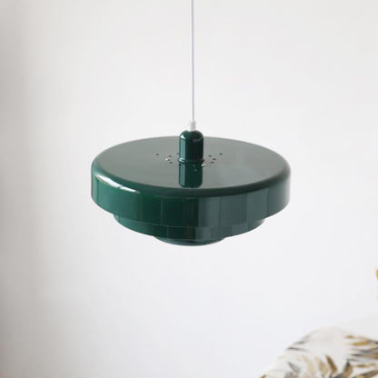 Hanging Ceiling Fixture 1-Socket Metal Shade Round Tiered Design Hardwired for Dining Room Kitchen Island Bar