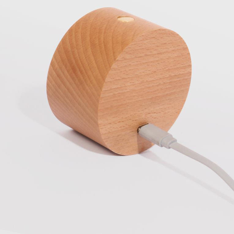 Rechargeable Magnetic Touch Control LED Accent Light for Hallway Bedroom Wall Sconce in Natural Wood Finish 3 in Wide 400 Lumens Ambient