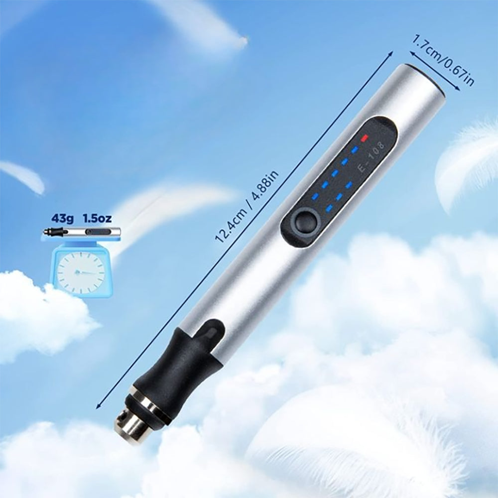 USB Rechargeable Precision Engraving Pen Tool with Adjustable Speed 5000-18000 RPM for Metal Glass Wood Jewelry DIY Craft Projects Quiet