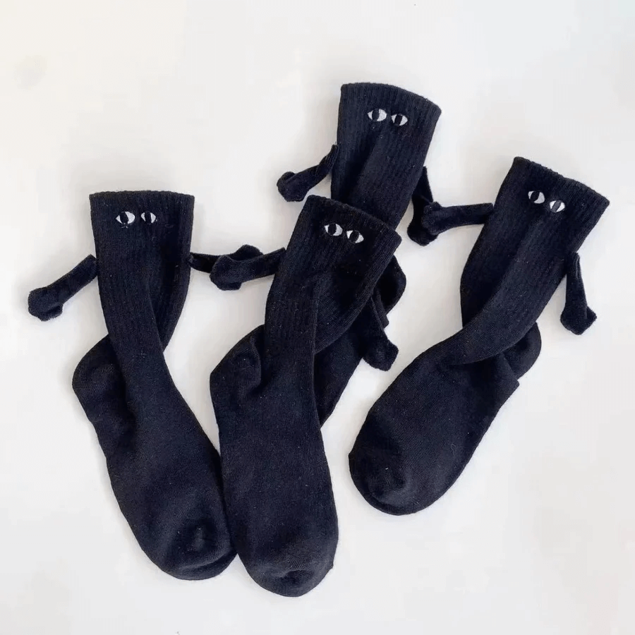 Cartoon Eyes Couples Socks with Matching Design for Pairs | Fun Novelty Footwear for Men & Women | Comfortable Cotton Blend Crew Socks for