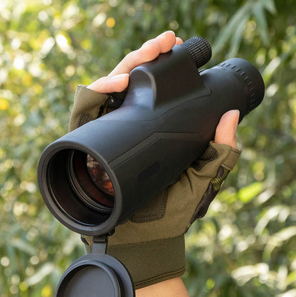 High-Definition Monocular Telescope with 50x Zoom for Wildlife Viewing, Hiking & Travel | Compact Single-Eye Spotting Scope