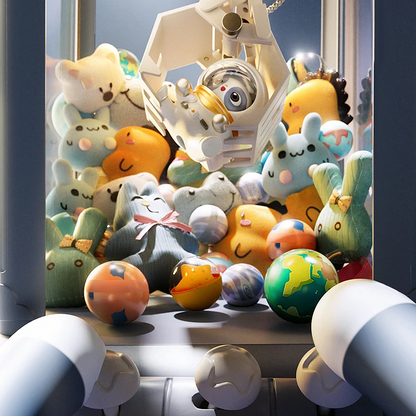Mini Claw Machine | Coin Operated Arcade Game with Plush Prizes | Fun Gift for Kids