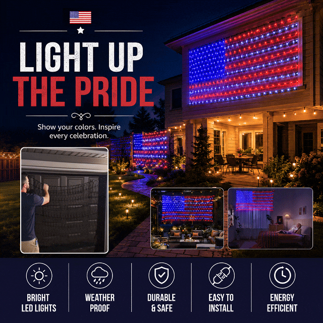 LIBERTYSHINE – Patriotic Lights for Festive Home Exteriors