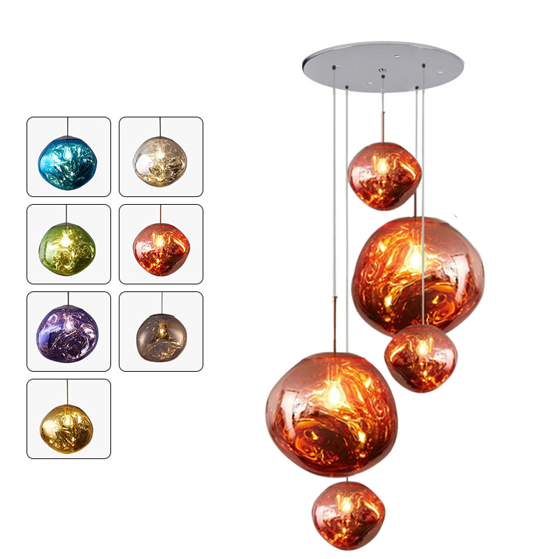 Acrylic Drip Pendant Light 6-15 Inch E27 Socket Warm Glow Adjustable Ceiling Fixture Kitchen Island Dining Table Bedroom Bar Restaurant