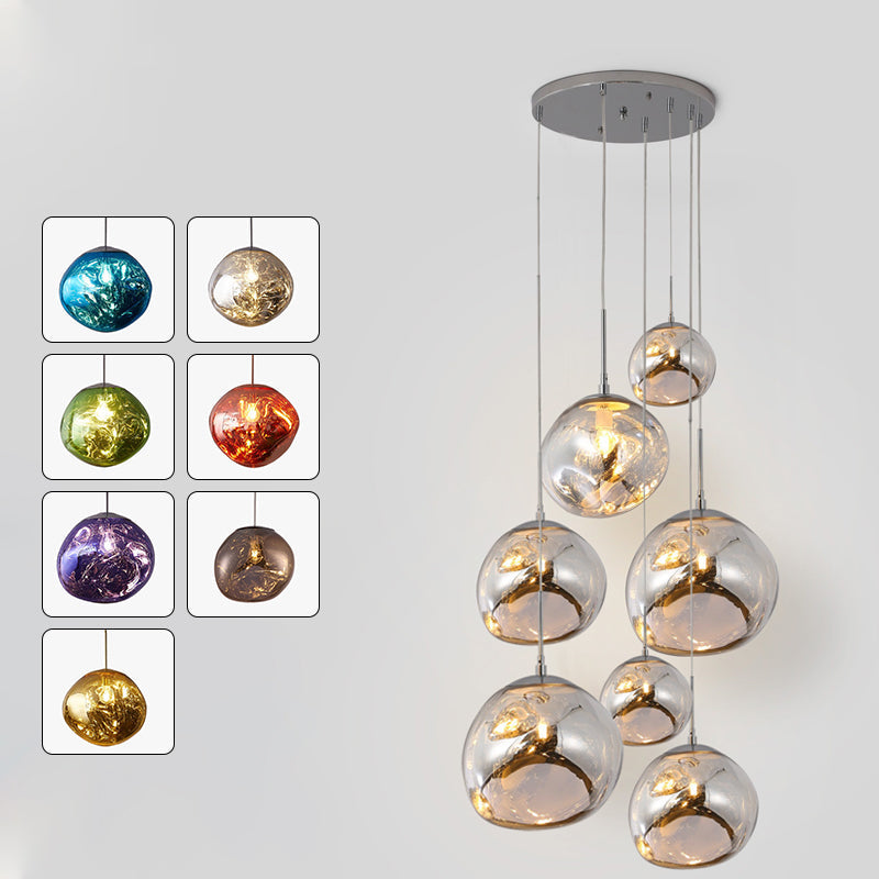 Acrylic Drip Pendant Light 6-15 Inch E27 Socket Warm Glow Adjustable Ceiling Fixture Kitchen Island Dining Table Bedroom Bar Restaurant