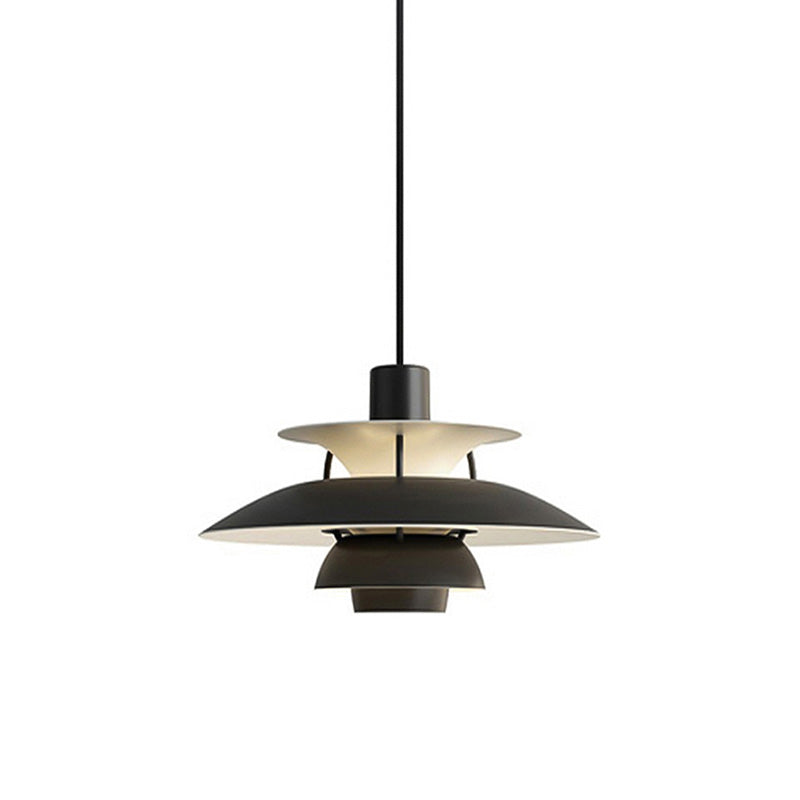 Tiered Metal Shade Hanging Light E27 Socket for Dining Room Kitchen Island Modern Scandinavian Drop Ceiling Fixture