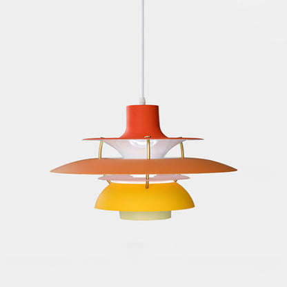 Tiered Metal Shade Hanging Light E27 Socket for Dining Room Kitchen Island Modern Scandinavian Drop Ceiling Fixture