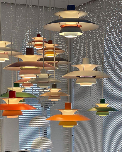 Tiered Metal Shade Hanging Light E27 Socket for Dining Room Kitchen Island Modern Scandinavian Drop Ceiling Fixture
