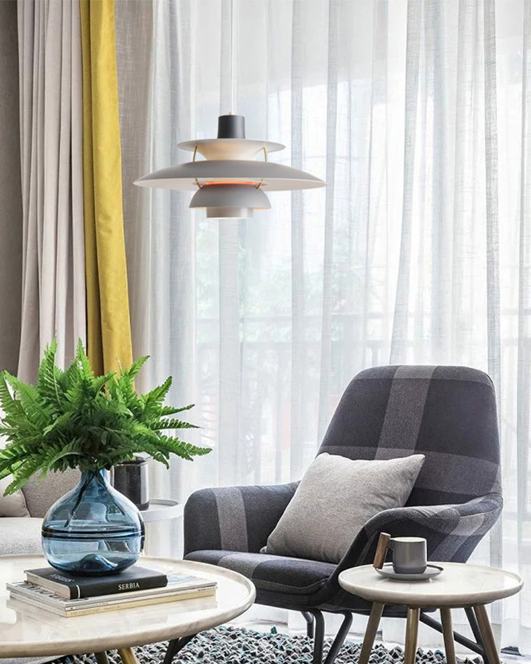 Tiered Metal Shade Hanging Light E27 Socket for Dining Room Kitchen Island Modern Scandinavian Drop Ceiling Fixture