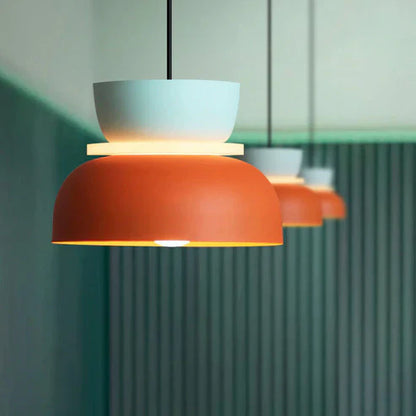 Simple LED Hanging Light in White Finish