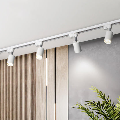 Adjustable LED Track Lighting 3-Head Directional Ceiling Spotlight Metal Rail Fixture for Kitchen Living Room Bedroom Modern Home